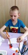 В Дневном центре прошел мастер класс по изготовлению открытки ко Дню семьи